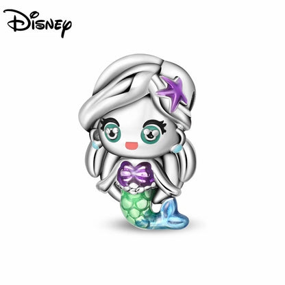 Disney S925 Silver Princess Charm Bead – Fits Pandora Bracelet & Necklace