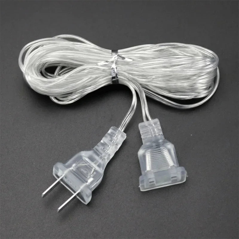 EU Plug Power Extension Cord for LED String Lights