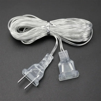 EU Plug Power Extension Cord for LED String Lights