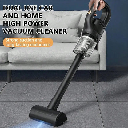 Portable Wireless Handheld Vacuum Cleaner – Car & Home Use with 3 Brush Heads
