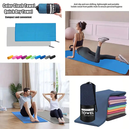 Microfiber Sports Towel Set – Quick Dry, Ultra Soft for Gym, Beach, Yoga & Travel