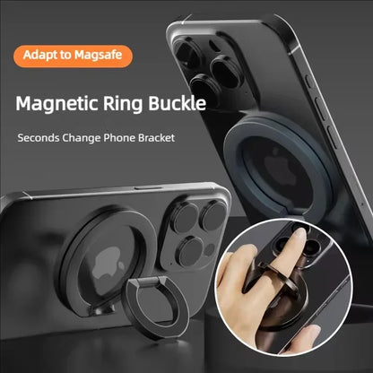 Magnetic Phone Ring Holder Foldable Stand – MagSafe Compatible
