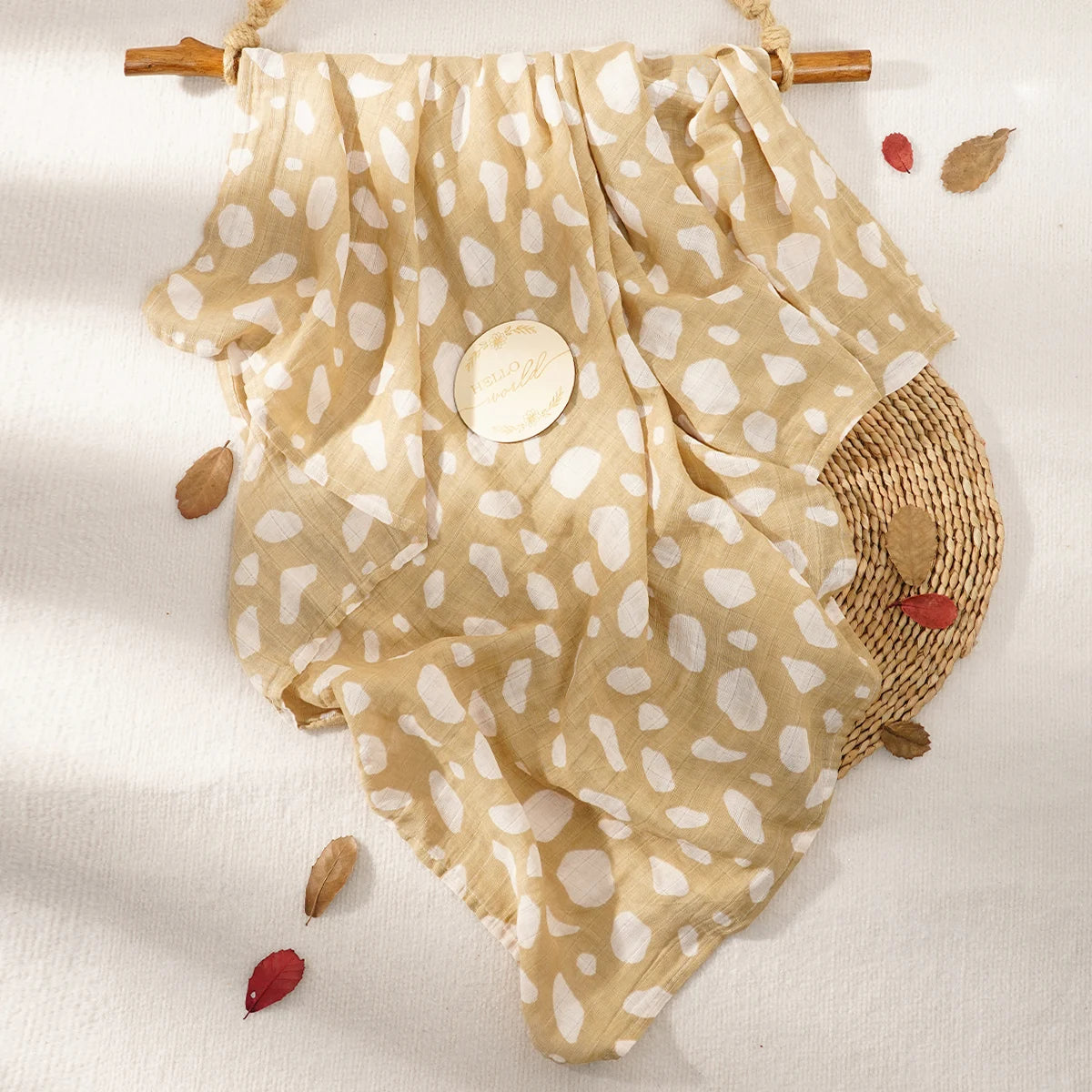Muslin Swaddle Blanket 100% Cotton 2-Layer Baby Bath Towel Wrap