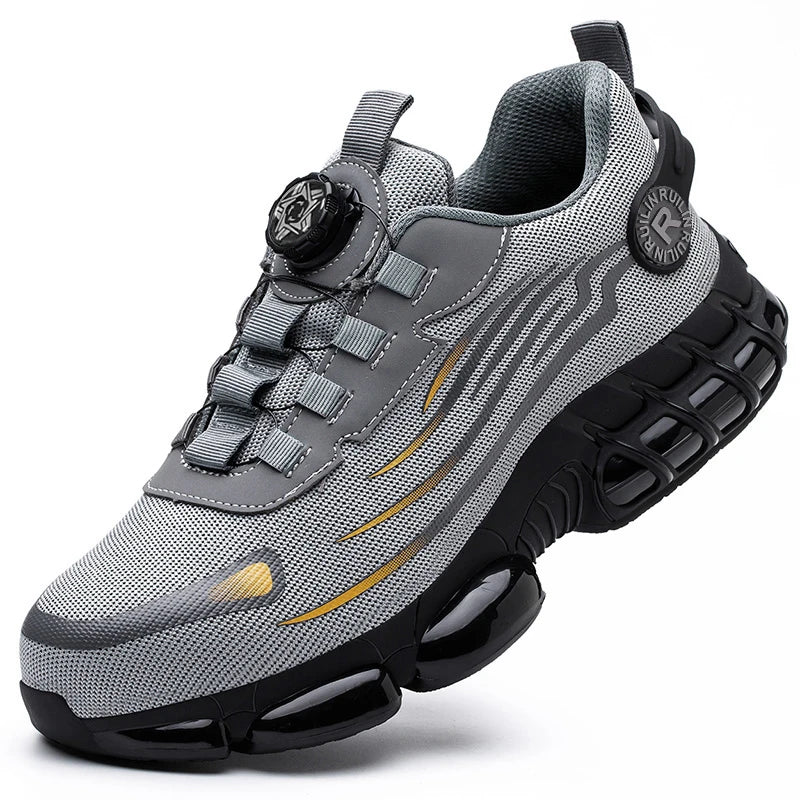 Men's Safety Work Shoes Breathable Steel Toe Sneakers