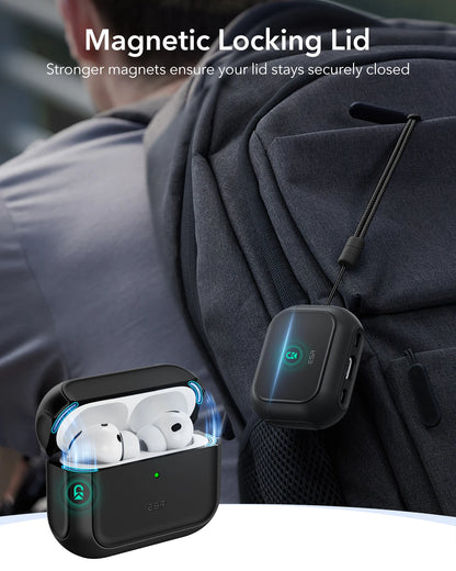 ESR AirPods Pro Case – Heavy-Duty Drop Protection with Carabiner Clip