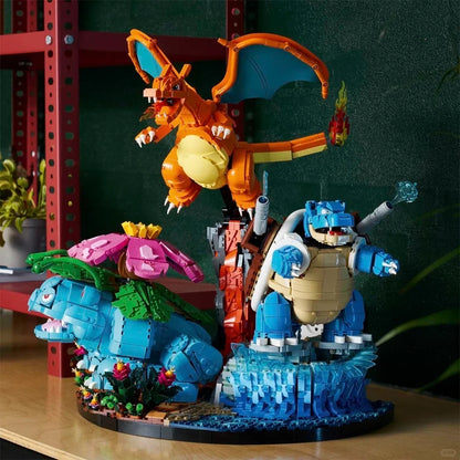 6838 Piece Elf Frog Fire Dragon and Water Turtle Building Block Set