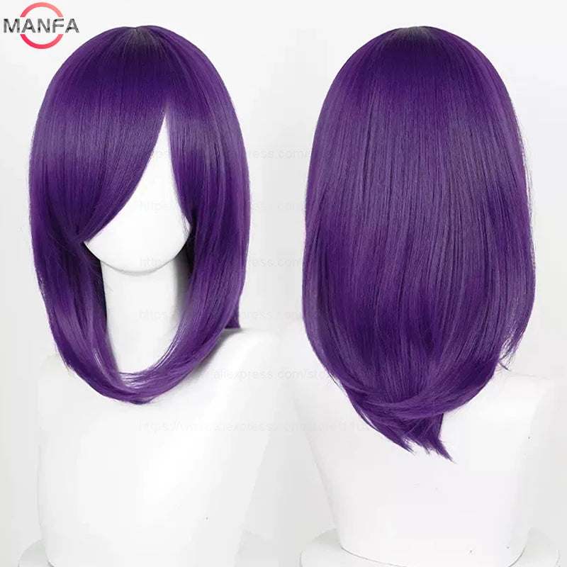 Anime Cosplay Bob Wig with Bangs – 40cm Heat Resistant, 54 Colors
