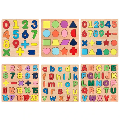 Wooden Geometric Shape Puzzle for Kids – Montessori Learning Toy