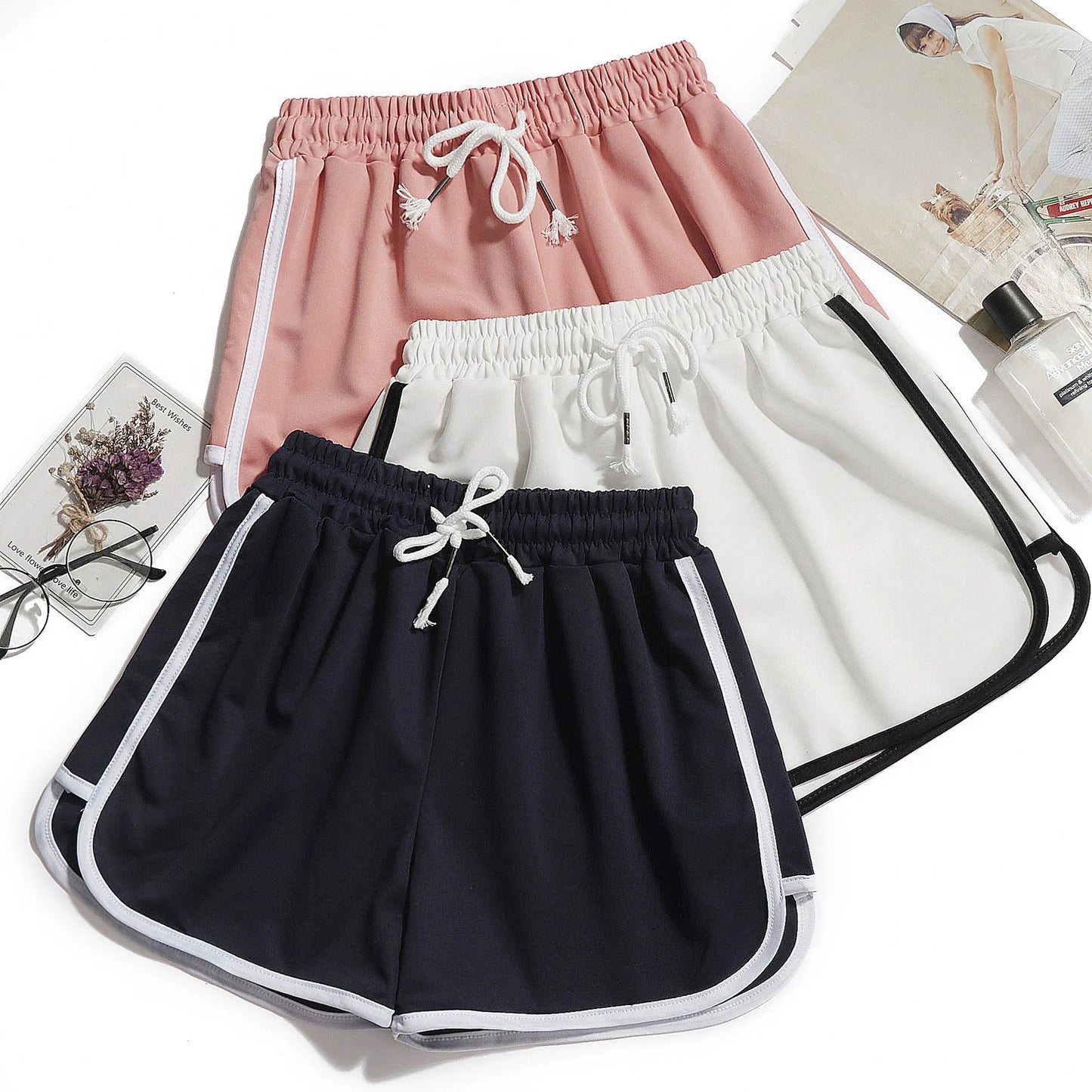 Women's Casual Athletic Shorts – Loose Mid-Waist Yoga & Summer Shorts