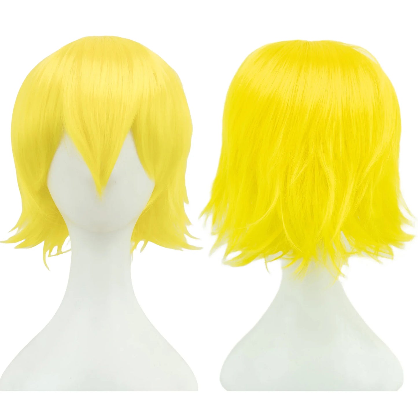 Short Bob Cosplay Wig Synthetic 12 Inch with Bangs