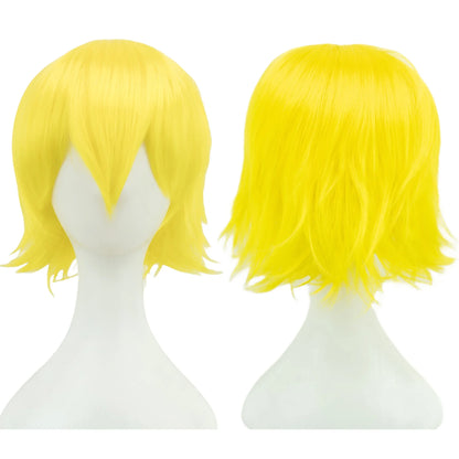 Short Bob Cosplay Wig Synthetic 12 Inch with Bangs