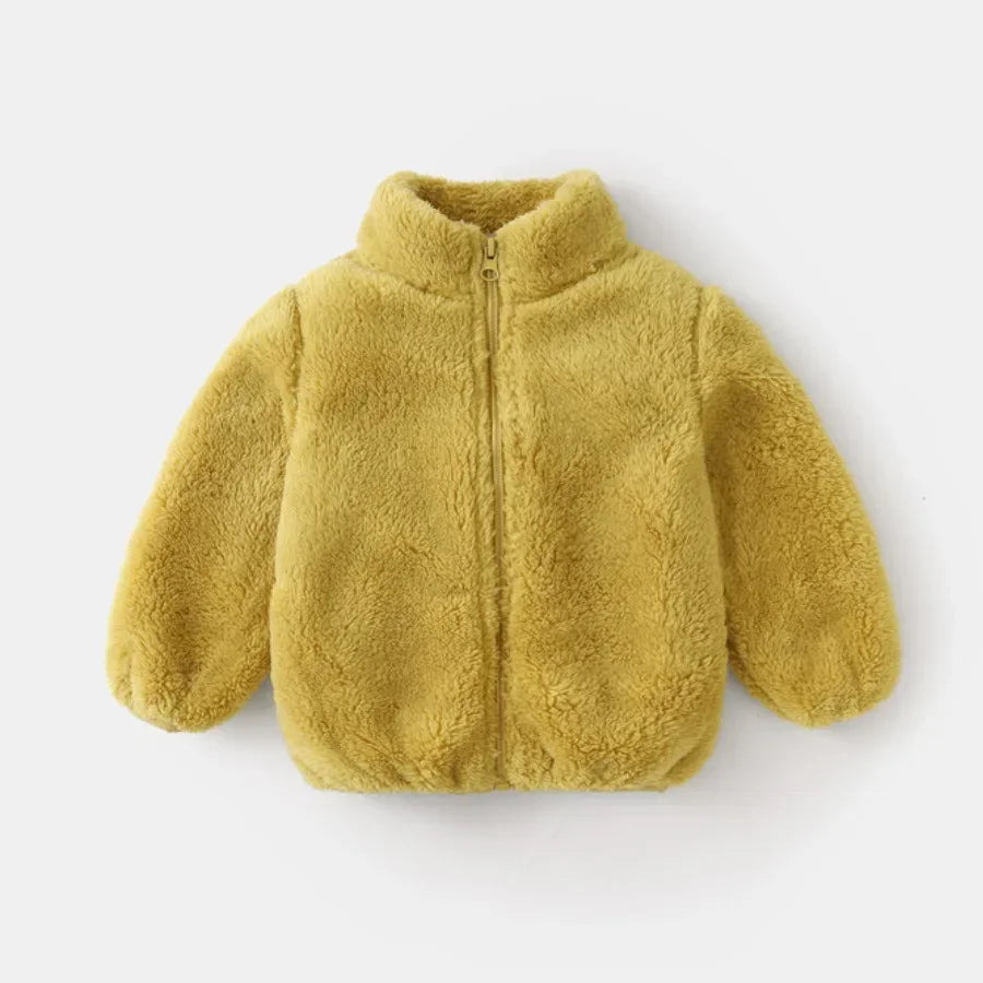 Kids Fleece Zip-Up Jacket – Warm Toddler Outerwear for Boys & Girls