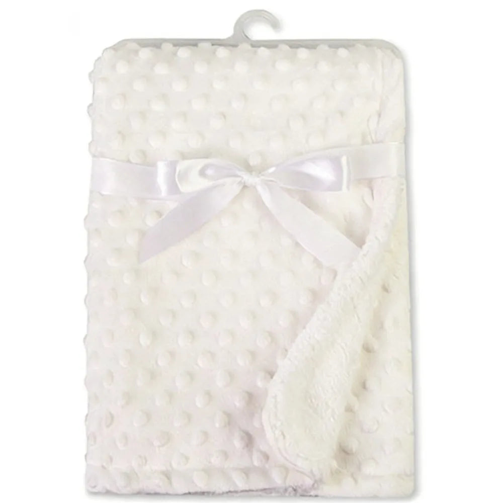 Baby Blanket – Soft Minky Dot Fleece Newborn Swaddle Wrap