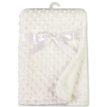 Baby Blanket – Soft Minky Dot Fleece Newborn Swaddle Wrap