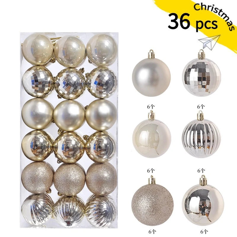 Christmas Ball Ornaments Set 24-36 Pcs – Tree Hanging Decorations
