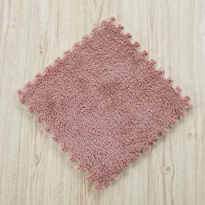 Plush Puzzle Floor Mat – 10pcs Interlocking Foam Tiles 30x30cm