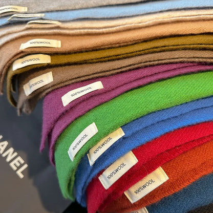 100% Wool Korean Knit Triangular Scarf – Women's Winter Shawl