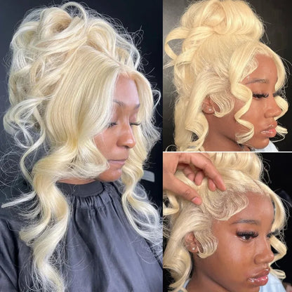 613 Honey Blonde Body Wave Lace Front Wig – HD Transparent Brazilian Human Hair