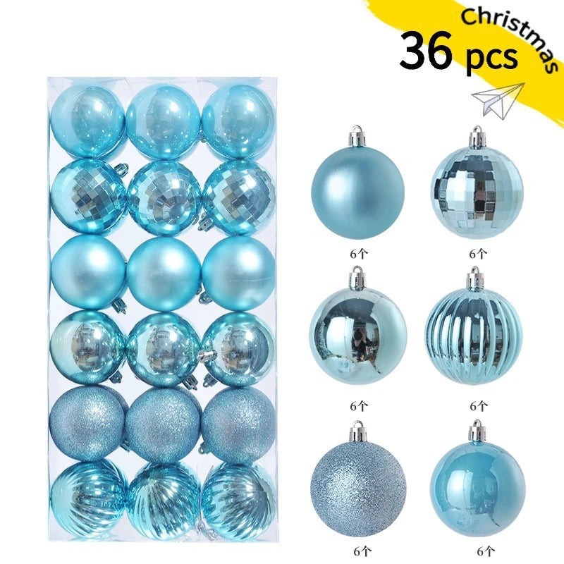 Christmas Ball Ornaments Set 24-36 Pcs – Tree Hanging Decorations