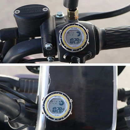 Waterproof Motorcycle Digital Clock – Stick-On Dashboard Watch