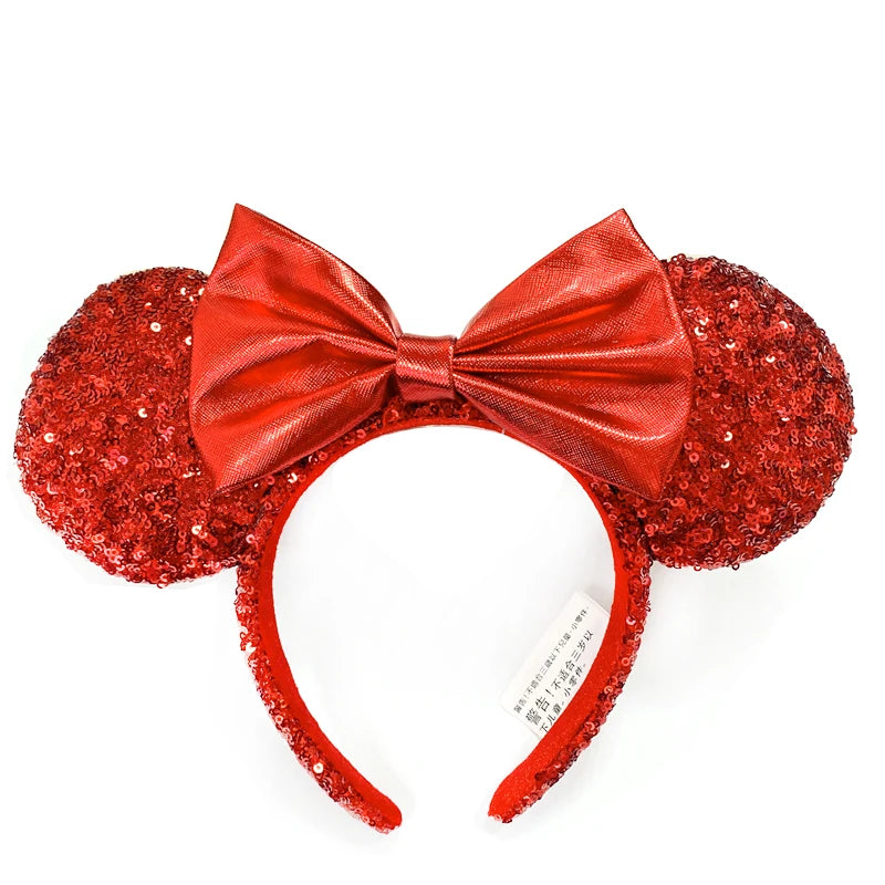 Disney Minnie Mouse Ears Headband – Sequin Bow Princess & Villain Styles