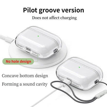 Clear AirPods Pro 2 Case with Wrist Strap – Soft TPU Cover