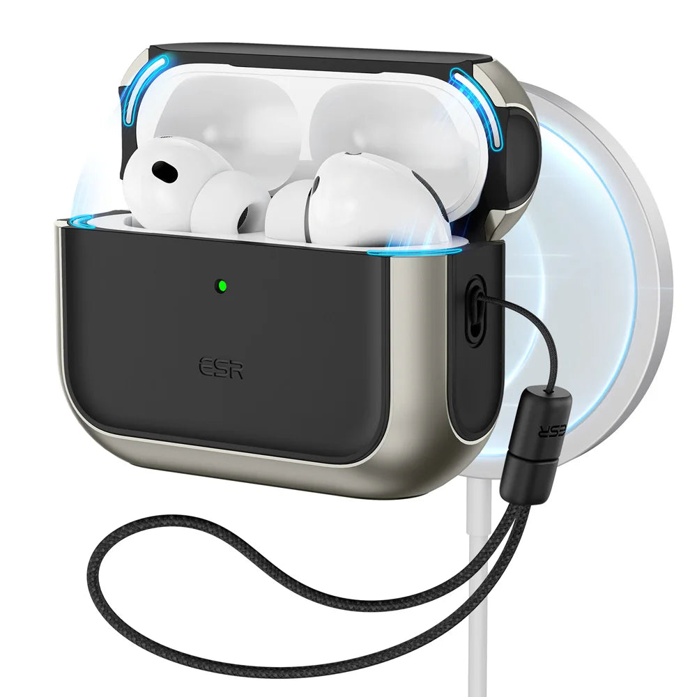 ESR AirPods Pro Case – Heavy-Duty Drop Protection with Carabiner Clip