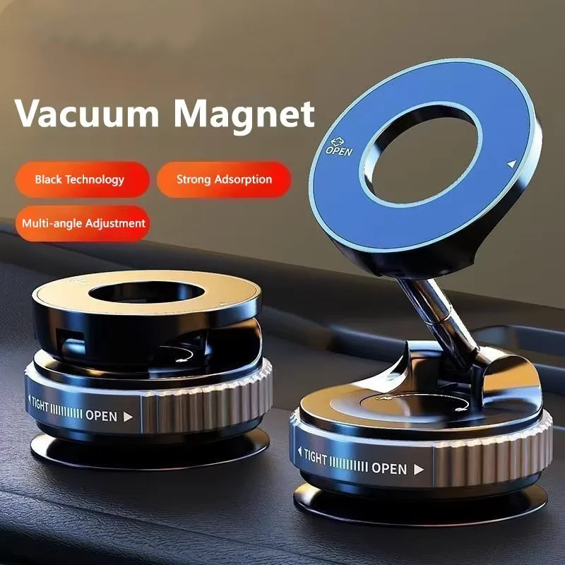 Magnetic Car Phone Mount – Foldable 360° Adjustable Vacuum Holder