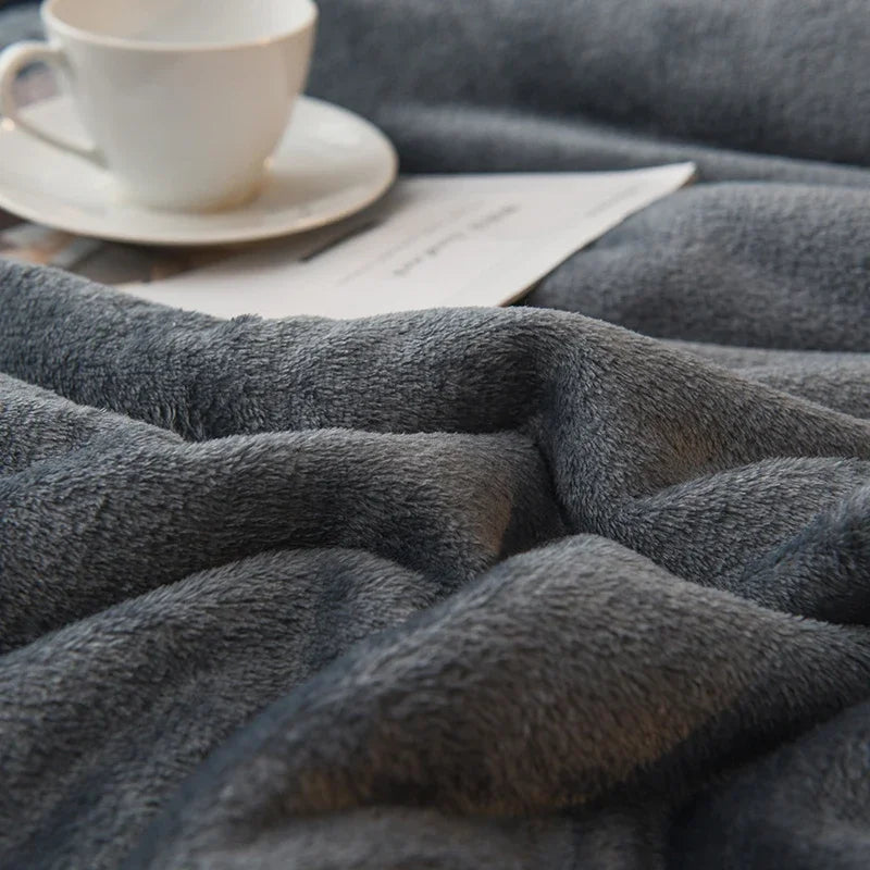 Winter Throw Blanket Double-Sided Sherpa Fleece Warm Bed Blanket
