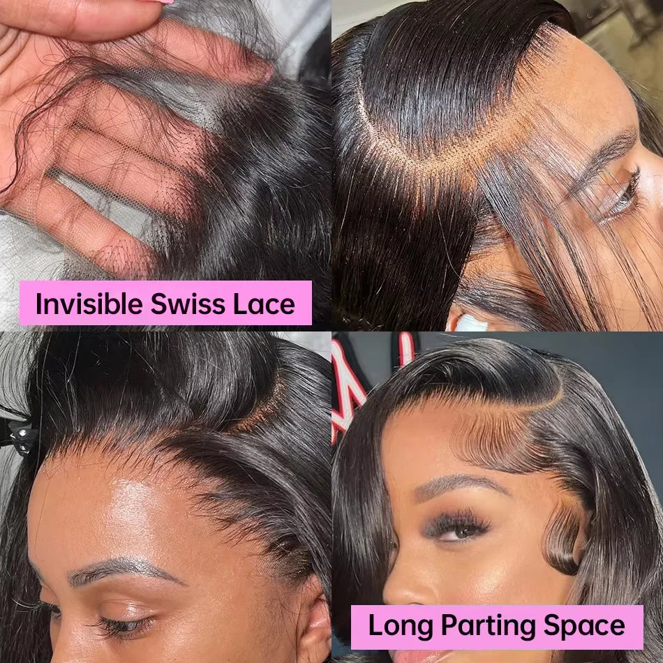 Short Bob Wig Loose Body Wave 13x4 HD Lace Front Brazilian Human Hair