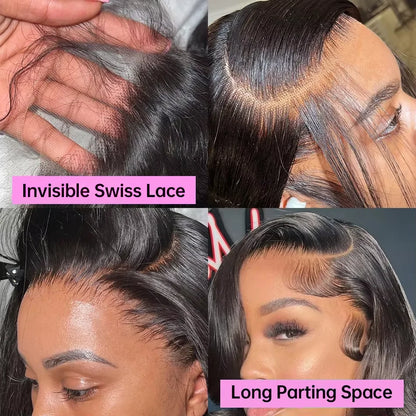 Short Bob Wig Loose Body Wave 13x4 HD Lace Front Brazilian Human Hair
