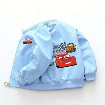 Disney Cars Lightning McQueen Kids Zipper Windbreaker Jacket