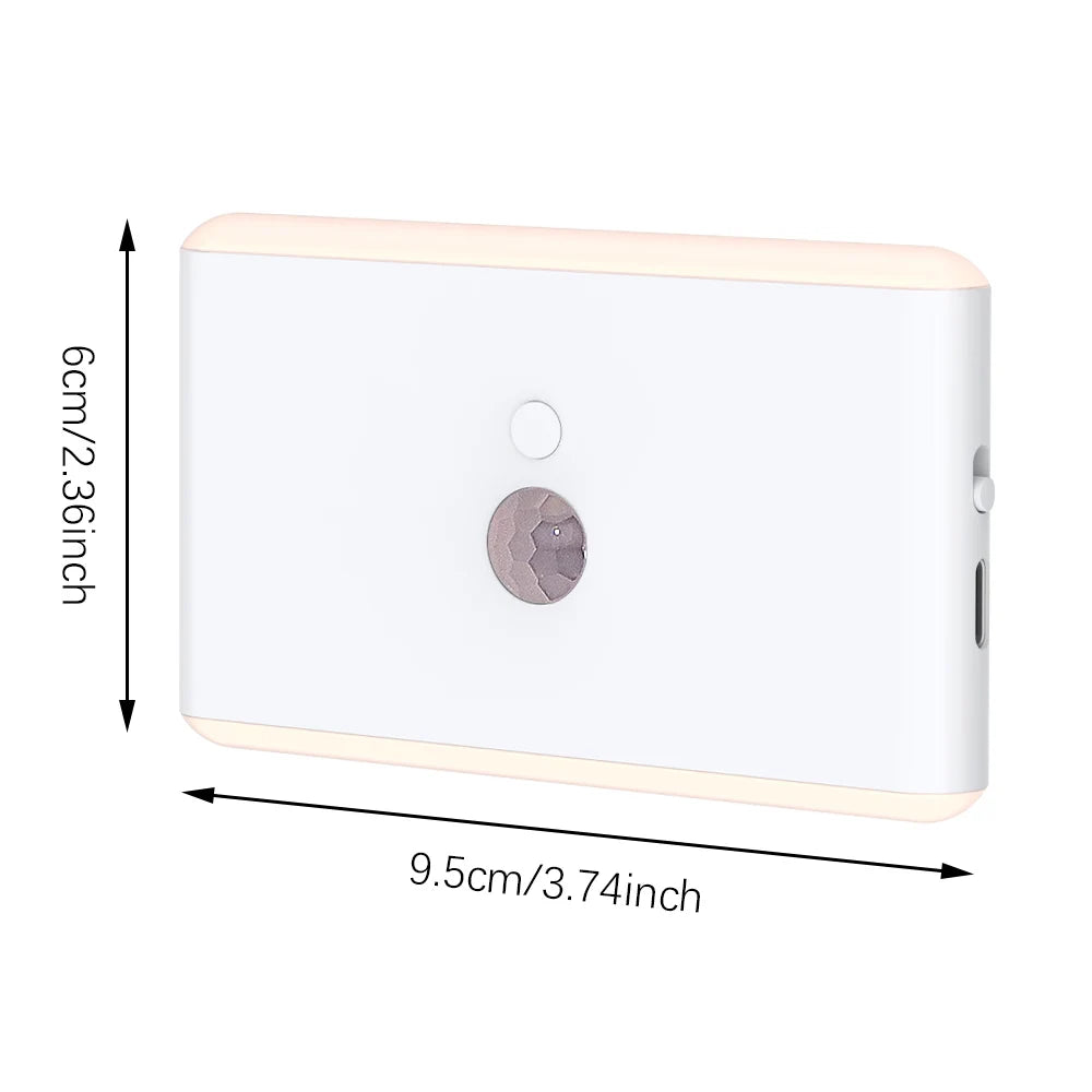 Motion Sensor LED Night Light – USB Rechargeable, Color-Changing