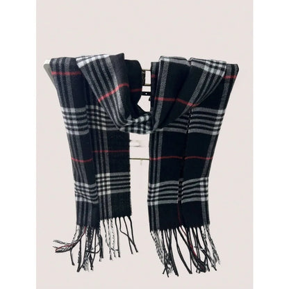 Cashmere Plaid Scarf – Luxury Winter Shawl & Wrap for Women & Men