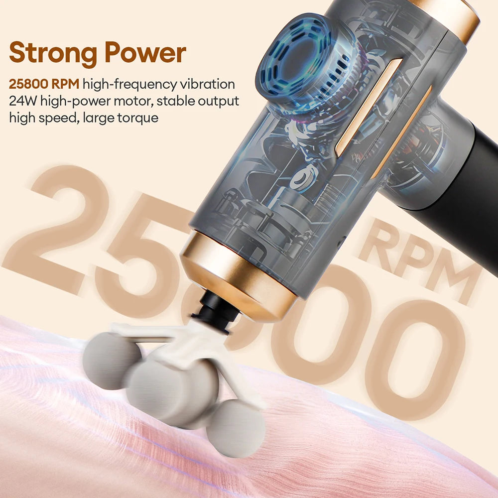 Massage Gun 11-in-1 Electric Fascia Gun with 99 Speed Levels