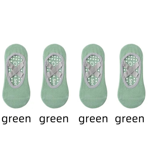 Non-Slip Yoga Socks for Women – Backless Ballet & Pilates Grip Socks