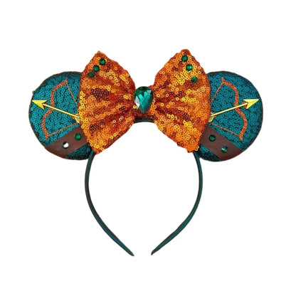 Mouse Ears Headband with Sequins & Bow – Kids & Adults