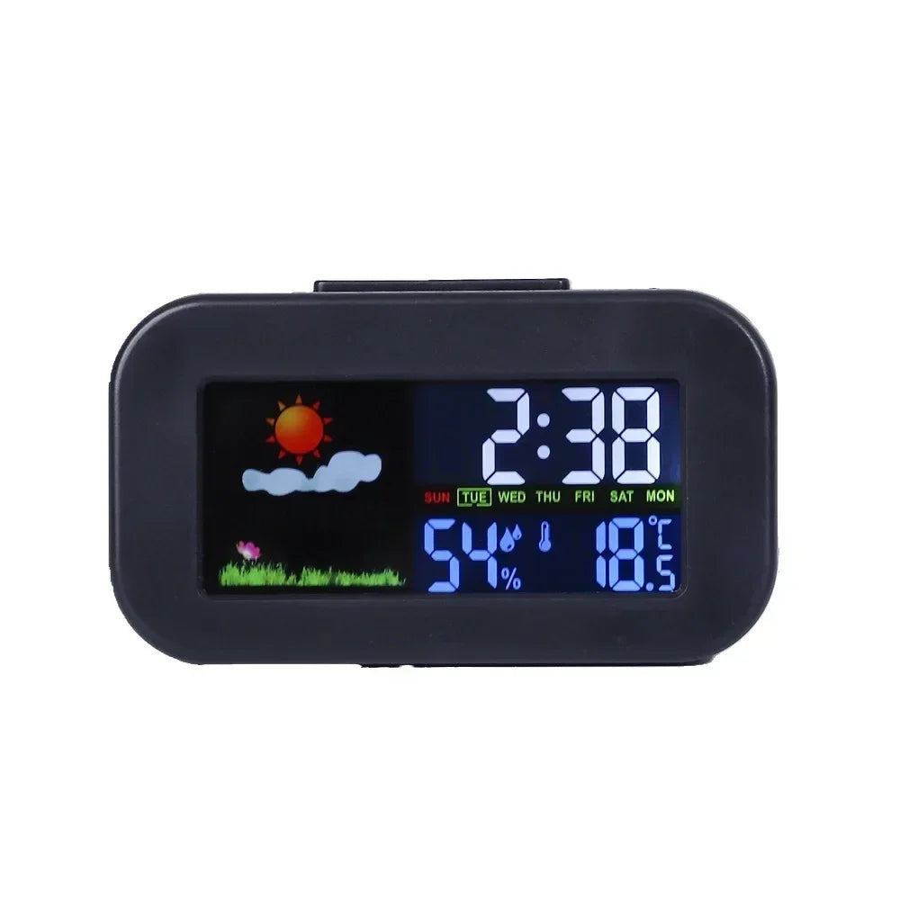 Digital Weather Station Clock with Color Display & Humidity Monitor