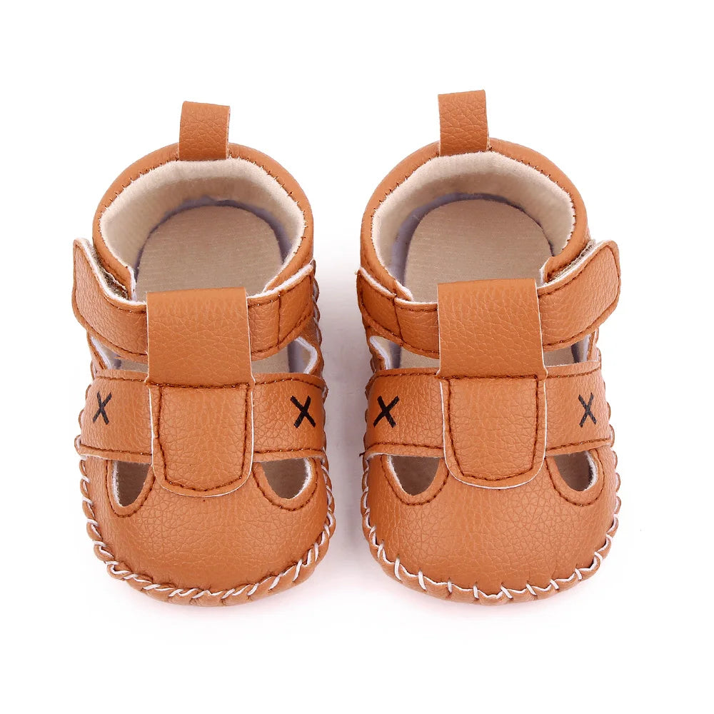 Baby Hollow Sandals – Soft PU Sole for Boys & Girls 0–18 Months