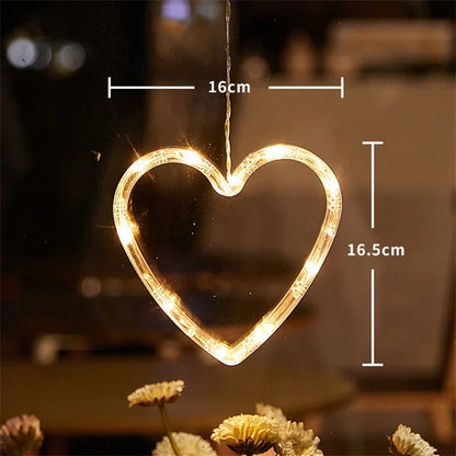 Christmas LED Window Hanging Light Ornaments Battery Operated
