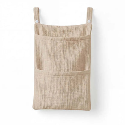 Cotton Baby Crib Hanging Storage Bag – Newborn Essentials Organizer