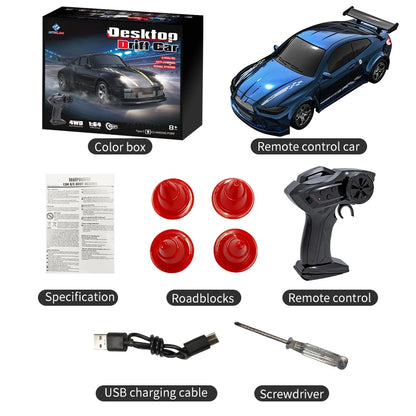 KF20 1:64 Drift RC Car – 4WD Remote Control Racing Car with Full Proportions