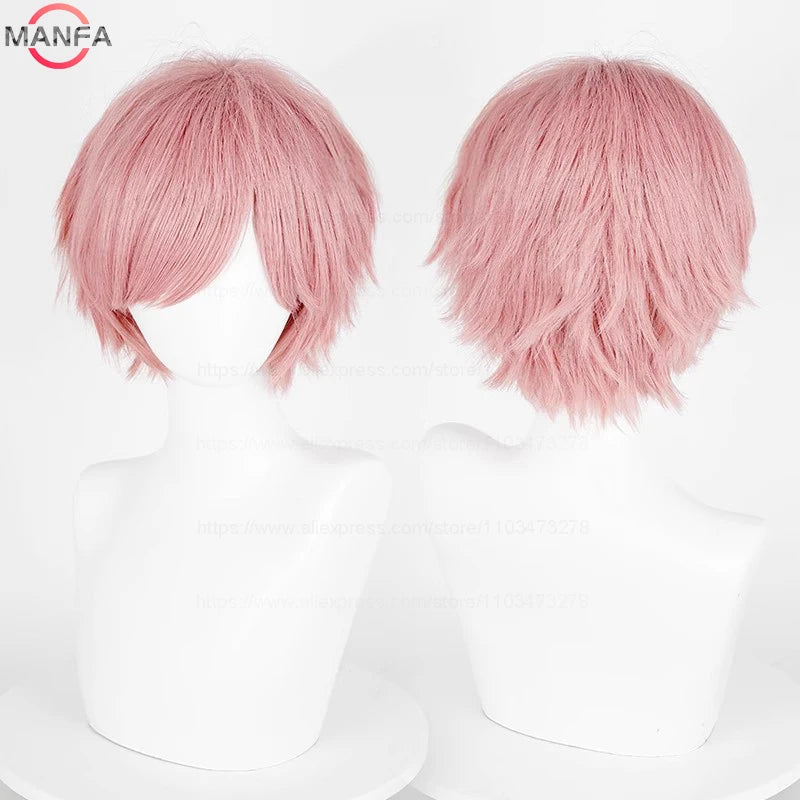 Short Straight Anime Cosplay Wig 30cm Multi-Color Unisex