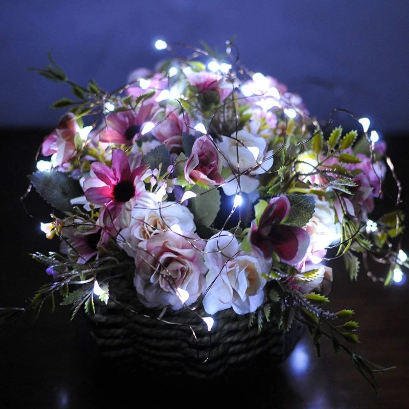 1m-30m 300led Strings Copper Wire 3xaa Battery Operated Christmas Wedding Party Decoration Led