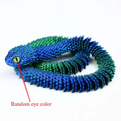 3D Printed Snake Fidget Toy – Glow in the Dark, Movable Joints