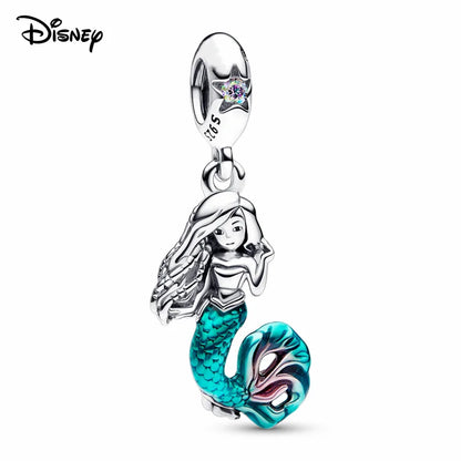 Disney S925 Silver Princess Charm Bead – Fits Pandora Bracelet & Necklace