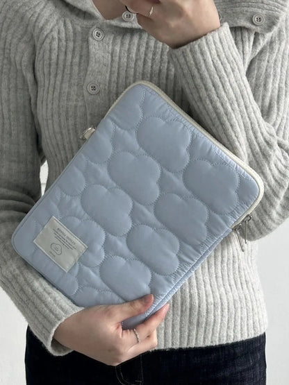 Quilted Tablet Sleeve Bag – Shockproof Pouch for iPad, Samsung, Laptop 9.7–15.6"