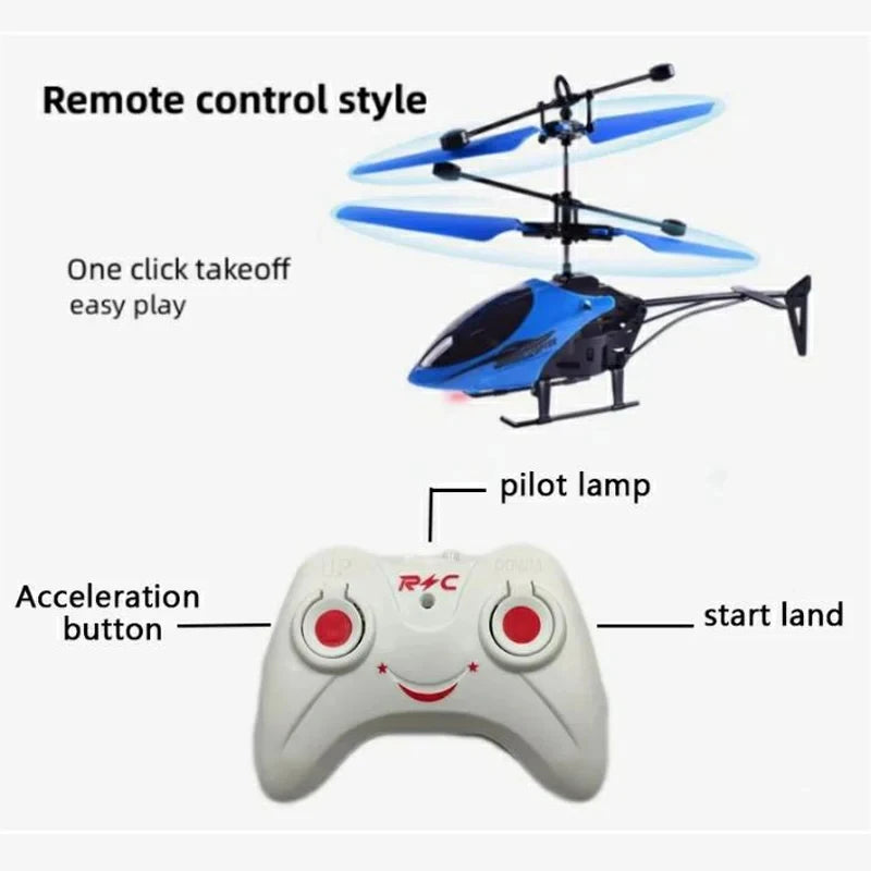 RC Mini Helicopter Toy – Rechargeable Remote Control Aircraft for Kids