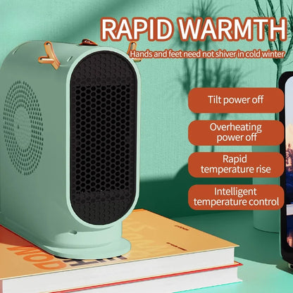 Portable Electric Space Heater 500W with Smart Thermostat Fan