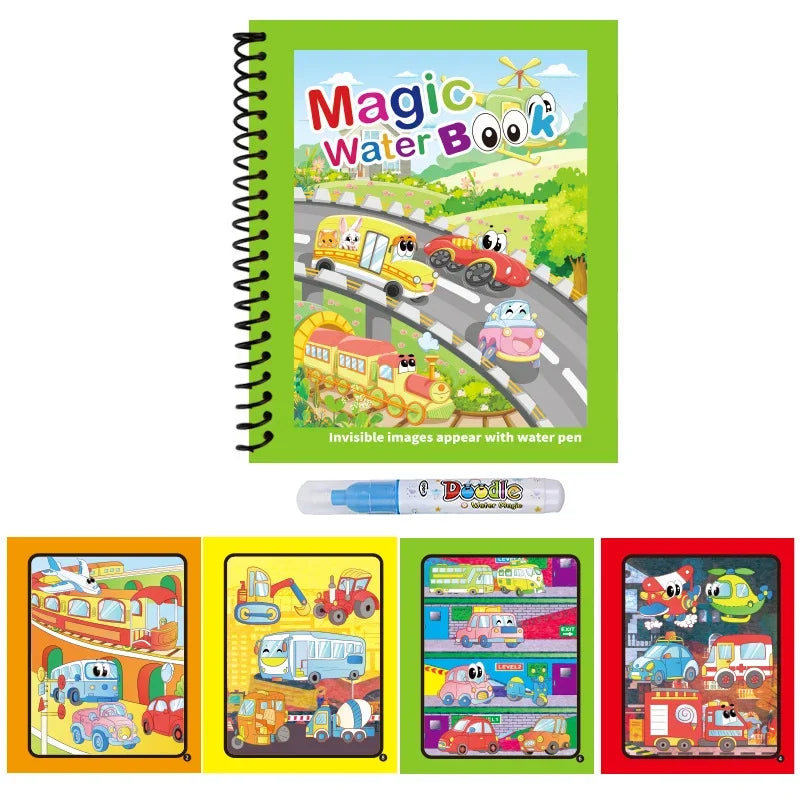 Magic Water Coloring Book for Kids – Animal Cartoon Designs